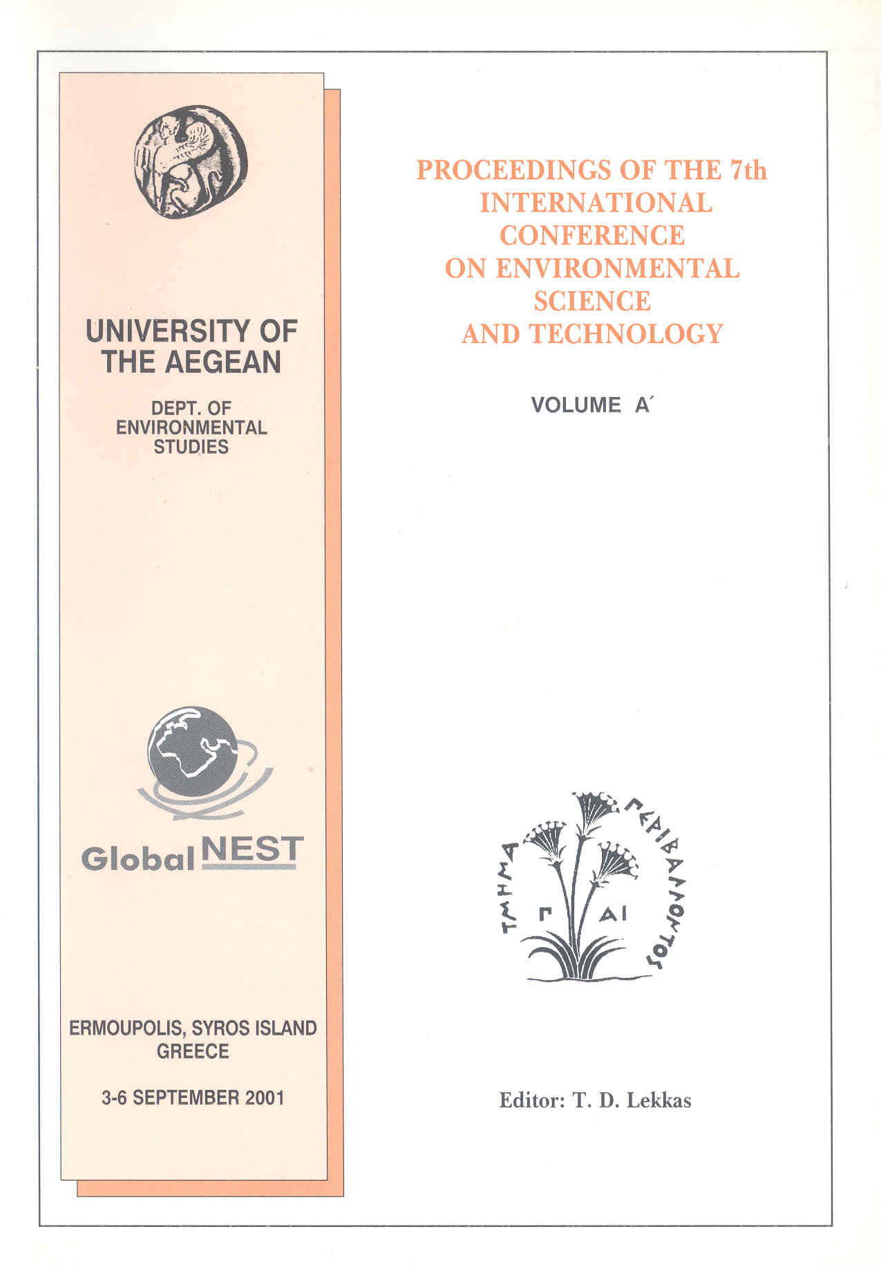 Proceedings cover, 2001
